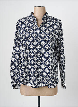 Chemisier coupe droite manches longues bleu GERRY WEBER femme