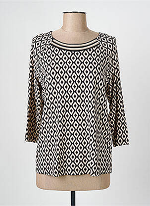 T-shirt manches 3/4 manches 3/4 noir FRANK WALDER femme