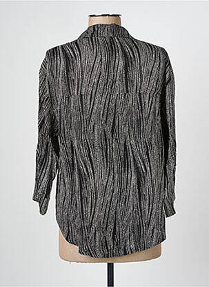 Blouse tissage popeline manches 3/4 noir TAIFUN femme