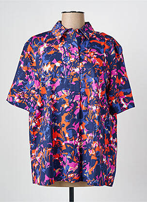 Blouse imprimé fleurs manches courtes bleu GERRY WEBER femme