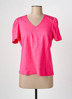 T-shirt col v manches courtes rose GERRY WEBER femme