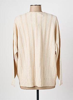 Pull coupe cintrée manches longues beige ESCORPION femme