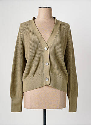 Gilet manches longues stretch vert TAIFUN femme