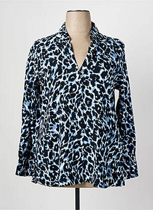 Chemisier coupe cintrée manches longues bleu GERRY WEBER femme