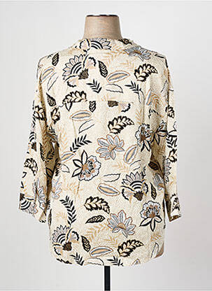 Blouse tissage popeline manches 3/4 beige TAIFUN femme
