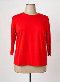T-shirt manches 3/4 manches 3/4 rouge FRANK WALDER femme