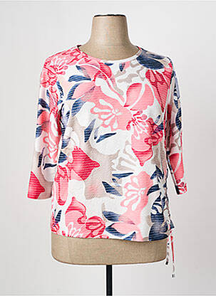 T-shirt stretch manches 3/4 rose FRANK WALDER femme