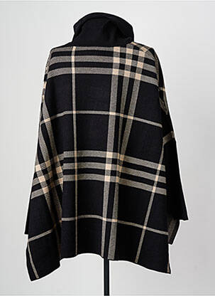 Poncho col roulé noir JR COLLECTION femme