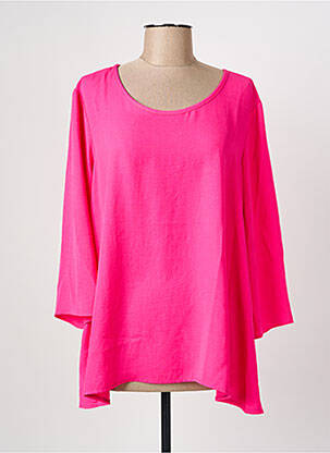 Blouse col rond manches 3/4 rose JOSEPH RIBKOFF femme