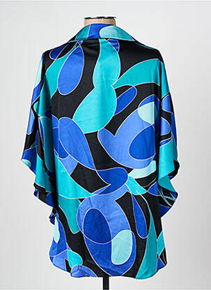 Blouse imprimé fantaisie manches longues bleu JOSEPH RIBKOFF femme