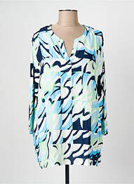 Blouse imprimé fantaisie manches longues bleu FRANK WALDER femme