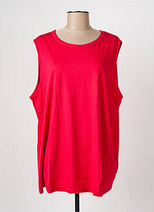 Top coupe fluide sans manche rouge FRANK WALDER femme