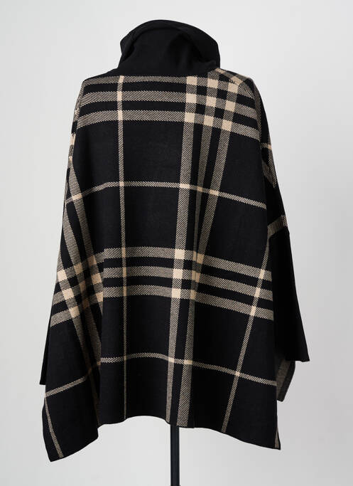 Poncho col roulé noir JR COLLECTION femme