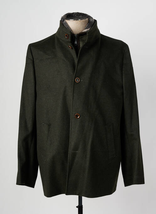 Manteau court col col montant sans capuche vert STEINBOCK homme