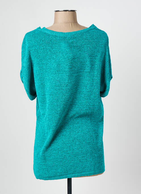 Pull col rond manches courtes bleu JOSEPH RIBKOFF femme