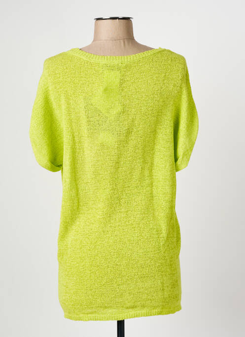 Pull col rond manches courtes vert JOSEPH RIBKOFF femme