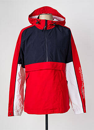 Coupe-vent poches a capuche rouge CARHARTT homme