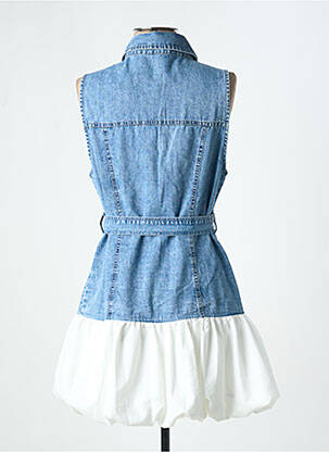 Robe courte sans manche sans manche bleu JASMINE MODE femme