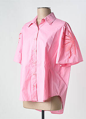 Chemisier manches courtes manches courtes rose JS MILLENIUM femme