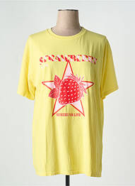 T-shirt coupe droite manches courtes jaune CIAO MILANO femme