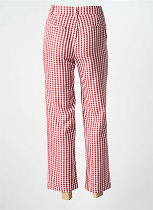 Pantalon 7/8 tissage popeline taille normale rouge MUSY MUSE femme