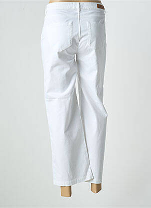Pantalon 7/8 stretch taille normale blanc HAPPY femme