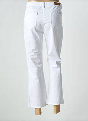 Pantalon 7/8 stretch taille normale blanc HAPPY femme