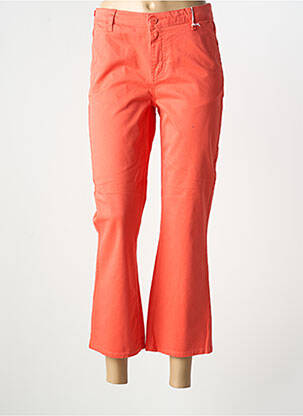 Pantalon 7/8 stretch taille normale orange HAPPY femme