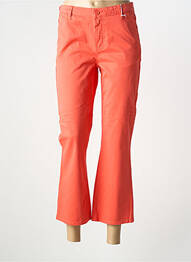 Pantalon 7/8 stretch taille normale orange HAPPY femme