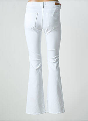 Pantalon droit stretch taille normale blanc HAPPY femme