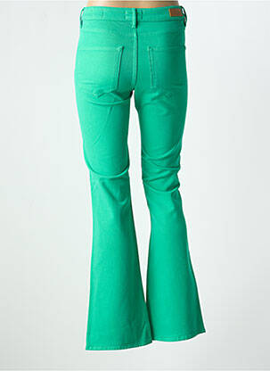 Pantalon flare stretch taille normale vert HAPPY femme