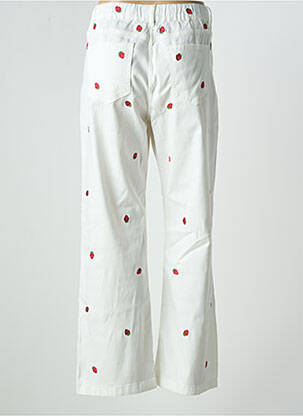 Pantalon droit stretch taille normale blanc ONADO femme