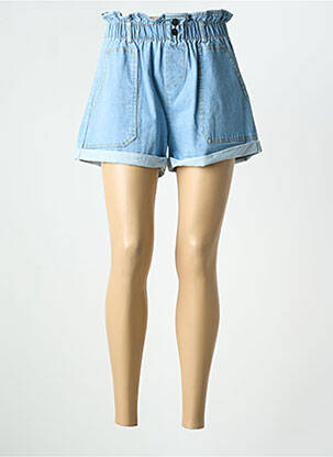 Short tissage denim taille normale bleu AROMA femme