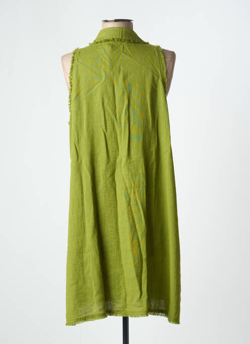 Robe mi-longue sans manche sans manche vert BSB femme