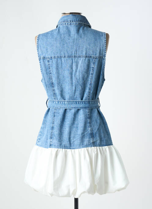 Robe courte sans manche sans manche bleu JASMINE MODE femme