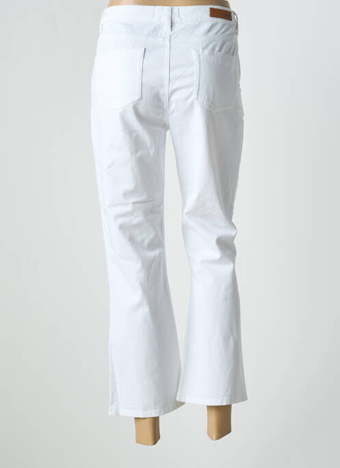 Pantalon 7/8 stretch taille normale blanc HAPPY femme