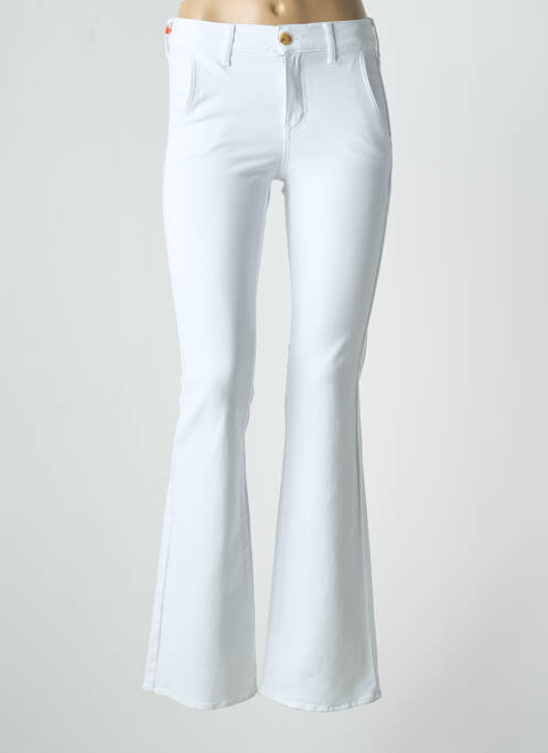Pantalon droit blanc HAPPY pour femme