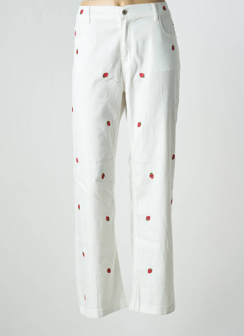 Pantalon droit blanc ONADO pour femme