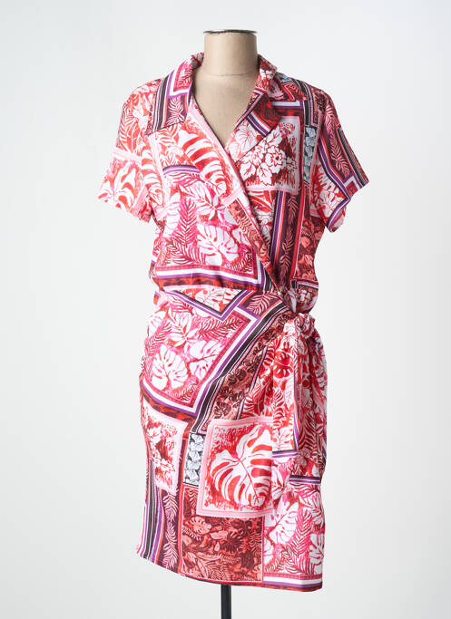 Robe mi-longue rose VINTAGE LOVE pour femme