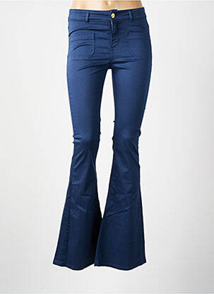 Pantalon flare taille basse taille basse bleu MY TWIN femme