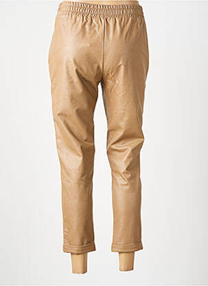 Pantalon 7/8 taille haute taille haute beige RINASCIMENTO femme