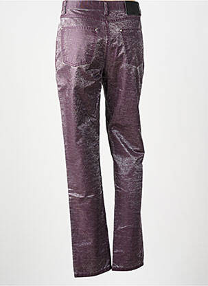 Pantalon droit stretch taille normale violet MONTANA femme