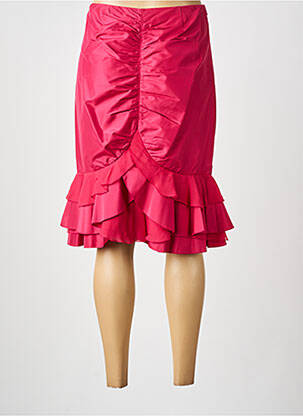 Jupe mi-longue taille à pinces rouge RENATO NUCCI femme