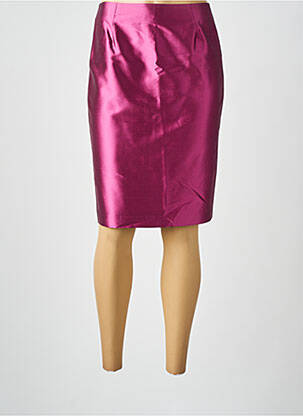 Jupe mi-longue taille à pinces rose RENATO NUCCI femme