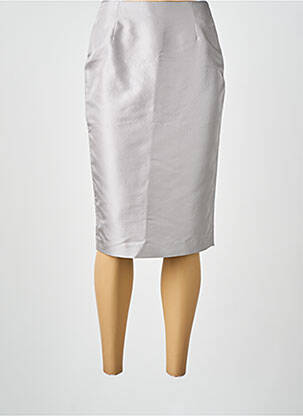 Jupe mi-longue taille à pinces gris RENATO NUCCI femme