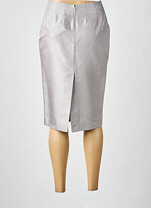 Jupe mi-longue taille à pinces gris RENATO NUCCI femme