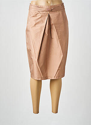 Jupe mi-longue taille à pinces beige RENATO NUCCI femme