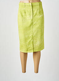 Jupe mi-longue taille à pinces vert GOTHIC femme