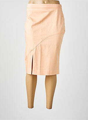 Jupe mi-longue fermeture zip latéral orange MUGLER femme