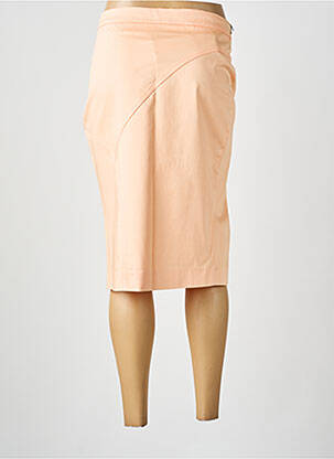 Jupe mi-longue fermeture zip latéral orange MUGLER femme